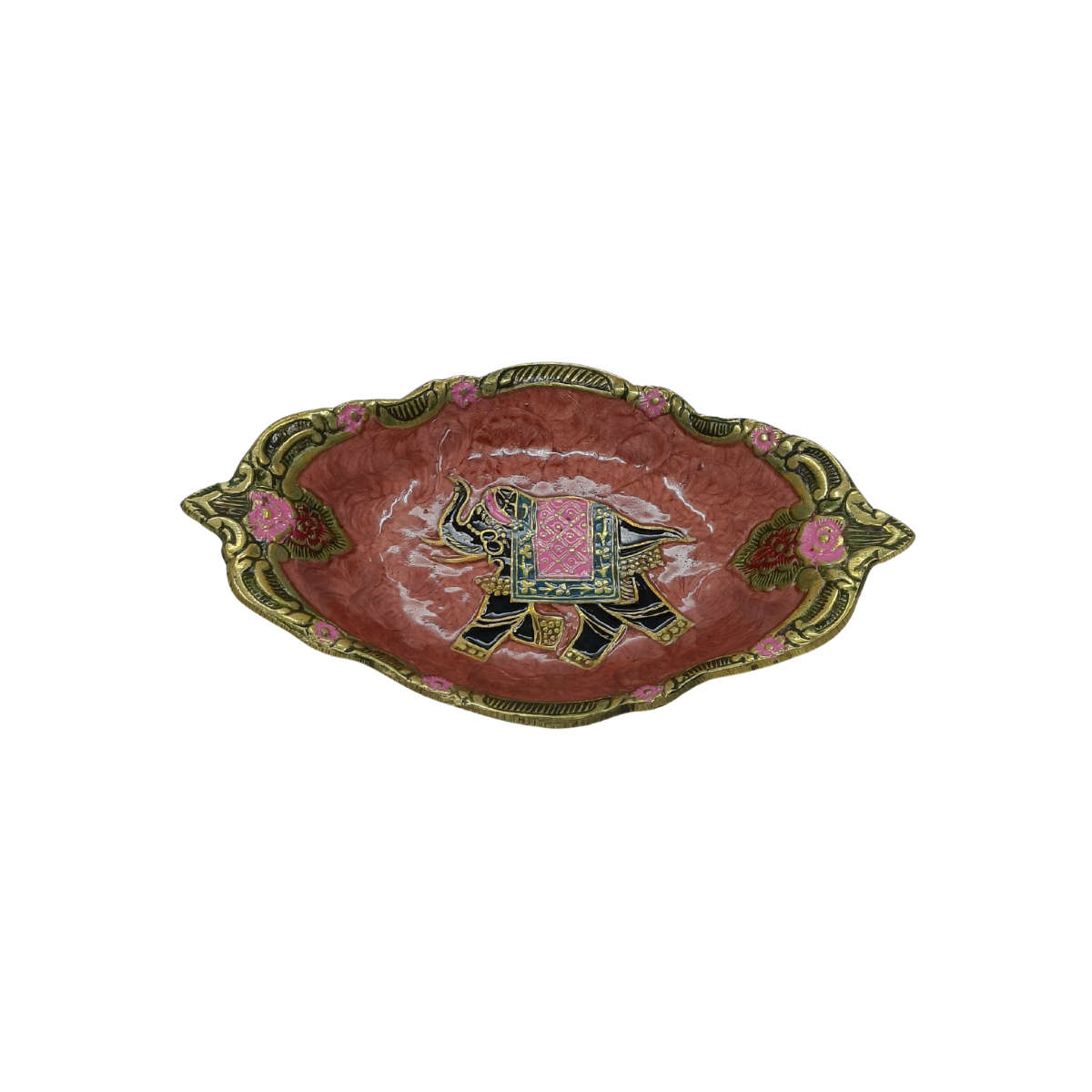 Hand Painted Brass Tray 2