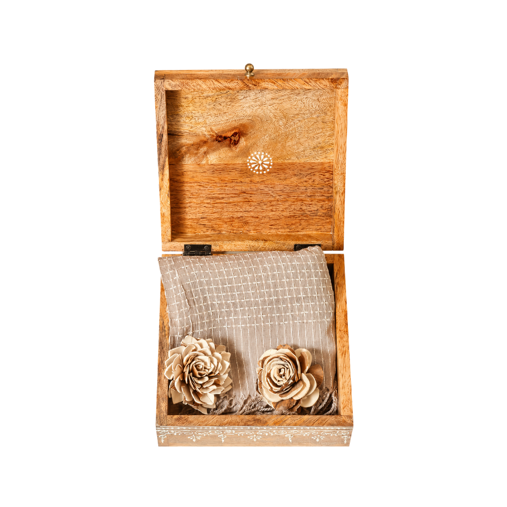 Handcrafted Mango Wood Keepsake Box