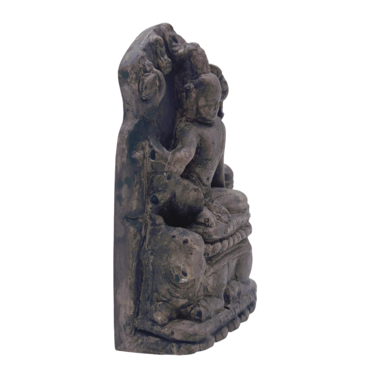 Simhanada Avalokiteshvara: Grey Stone Finish