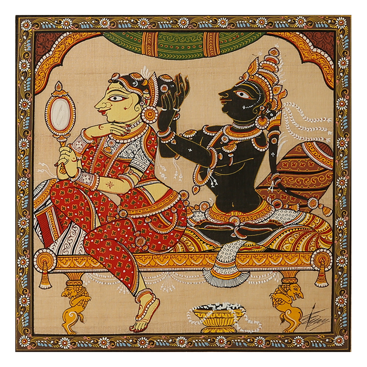Odisha Pattachitra on Silk: Shringar 3