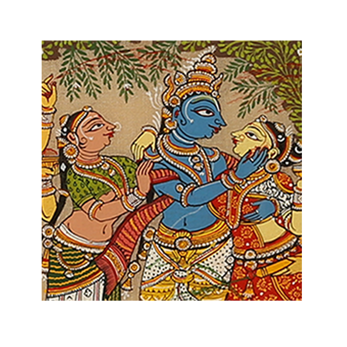 Odisha Pattachitra on Silk: Basant