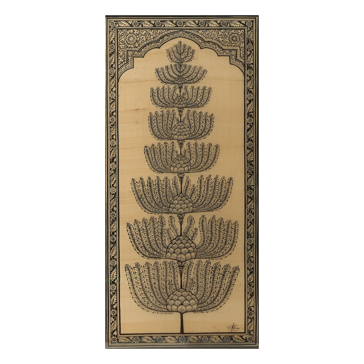 Odisha Pattachitra on Silk: Tree of Life 2
