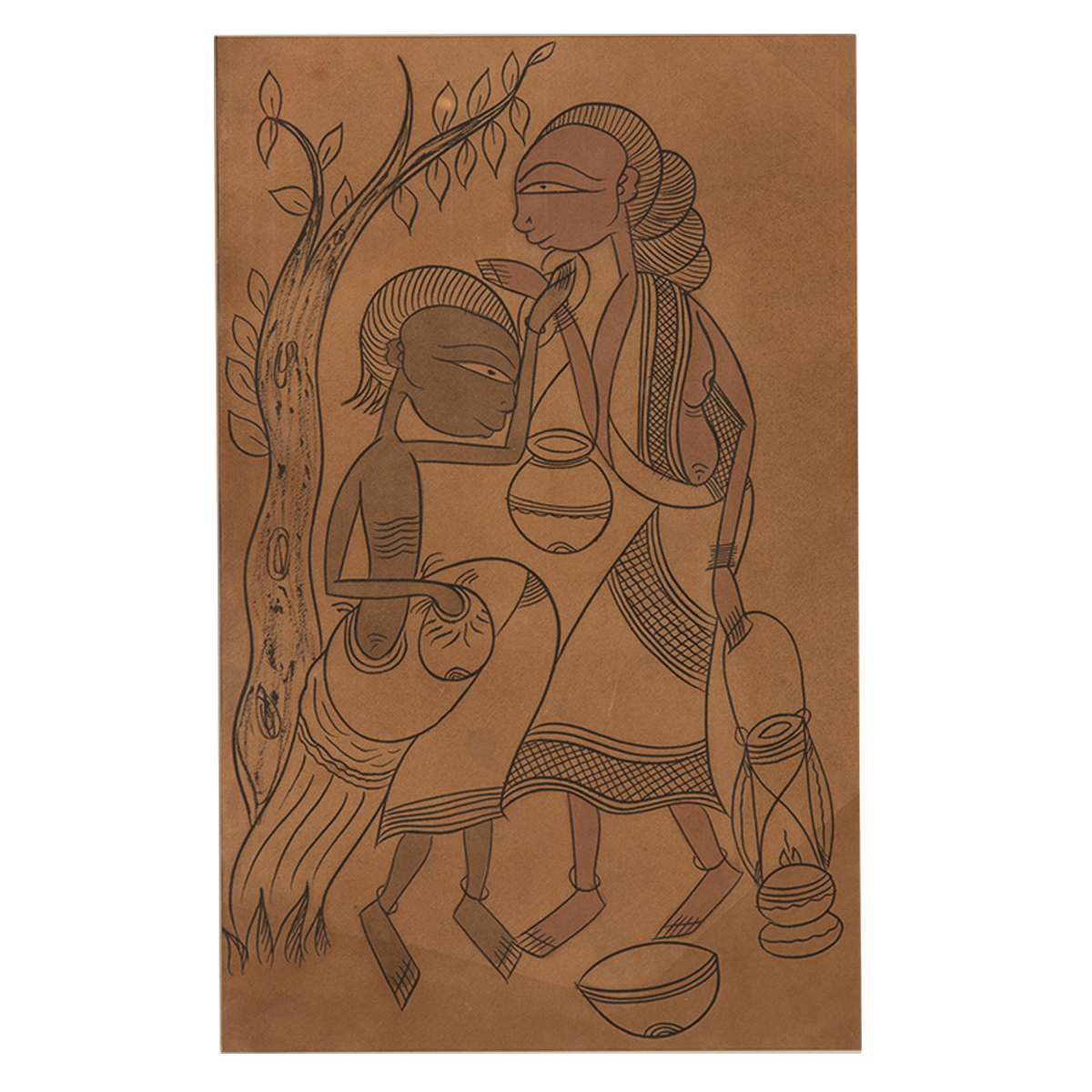 Santhal Art: Village Life 10