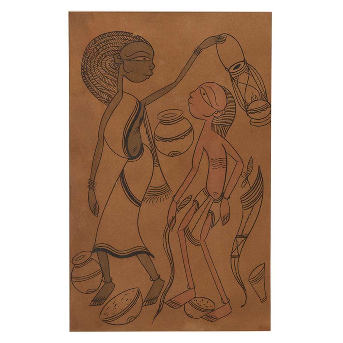 Santhal Art: Village Life 13