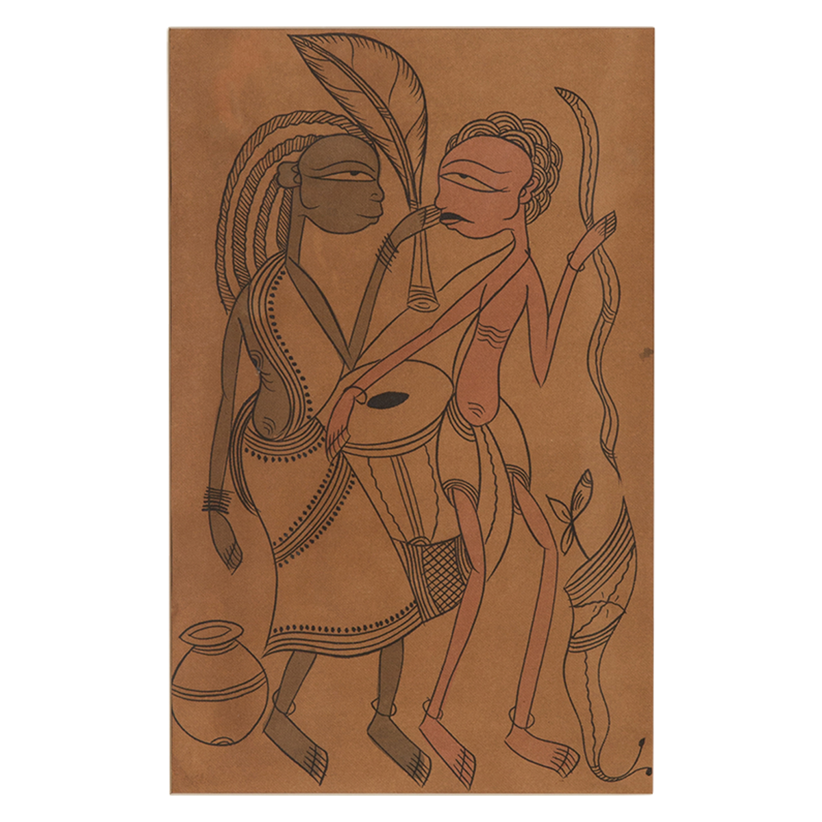Santhal Art: Village Life 14