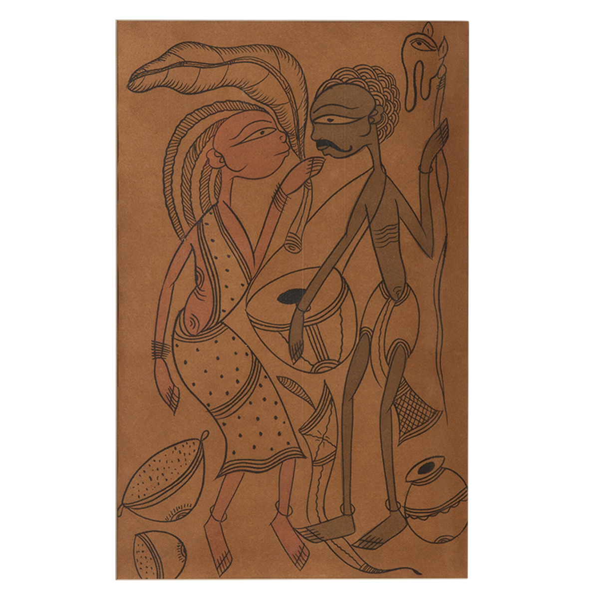 Santhal Art: Village Life 5