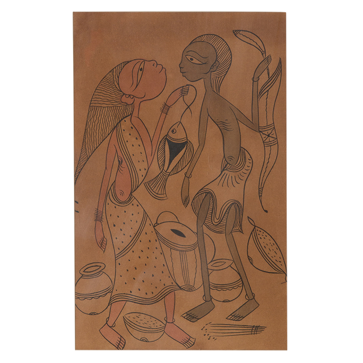 Santhal Art: Village Life 7