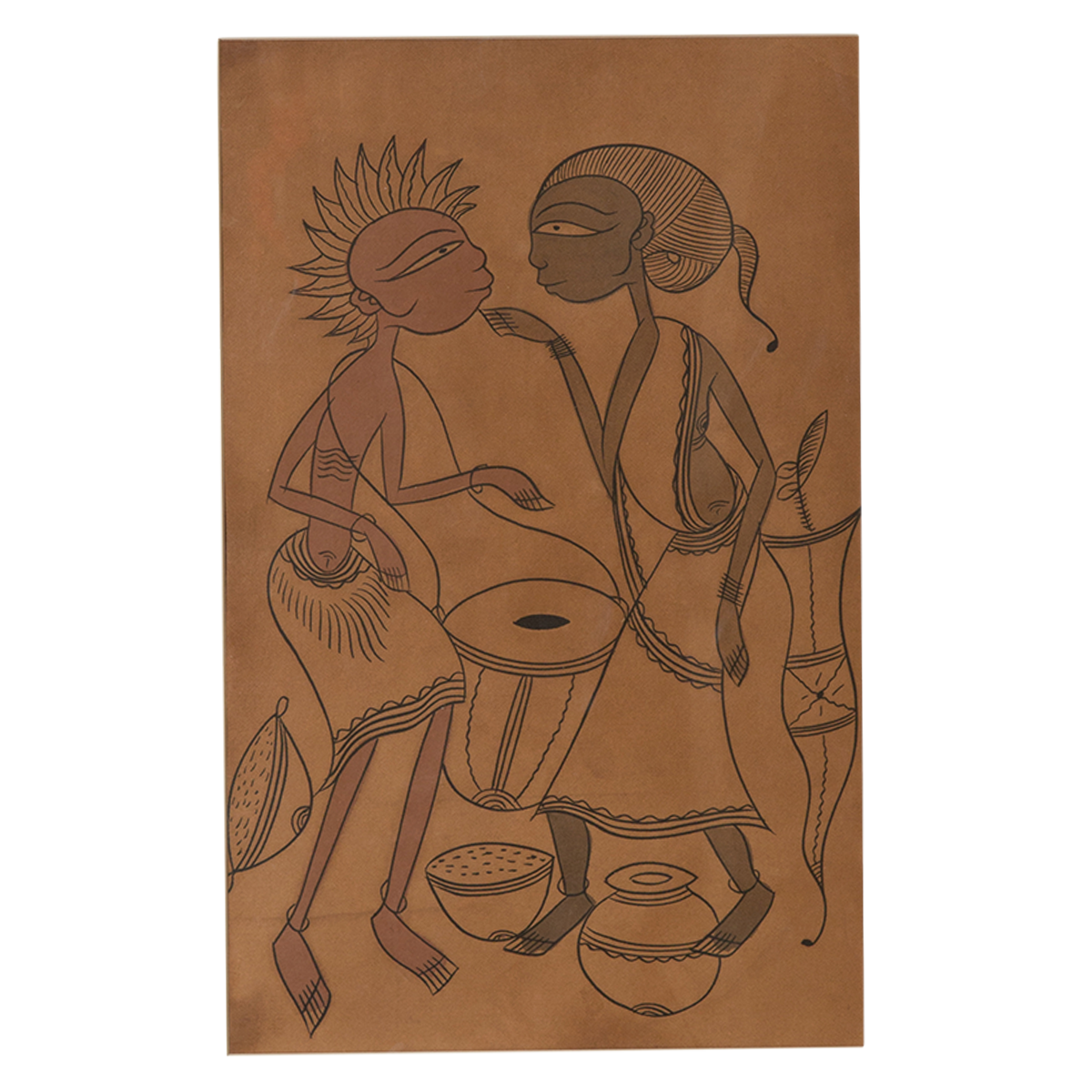 Santhal Art: Village Life 8