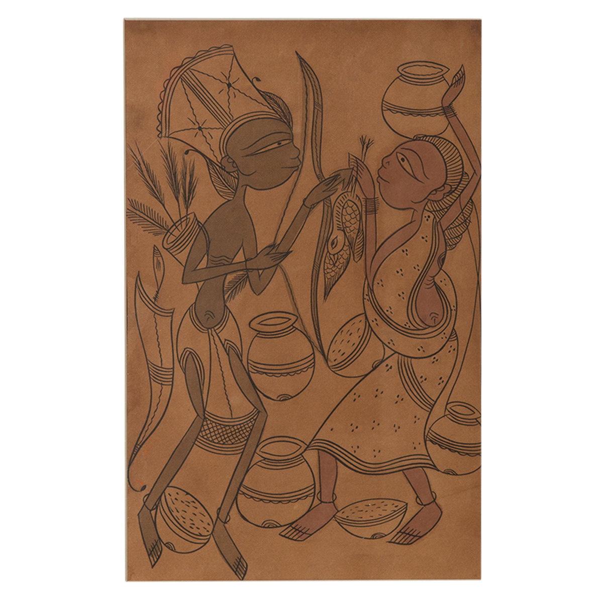 Santhal Art: Village Life 9