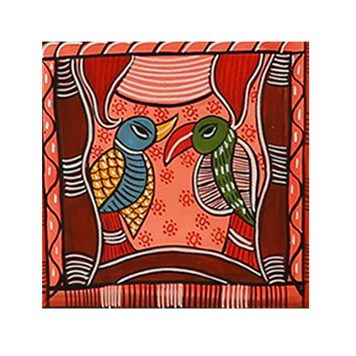 Bengal Pattachitra: Bird's Wedding