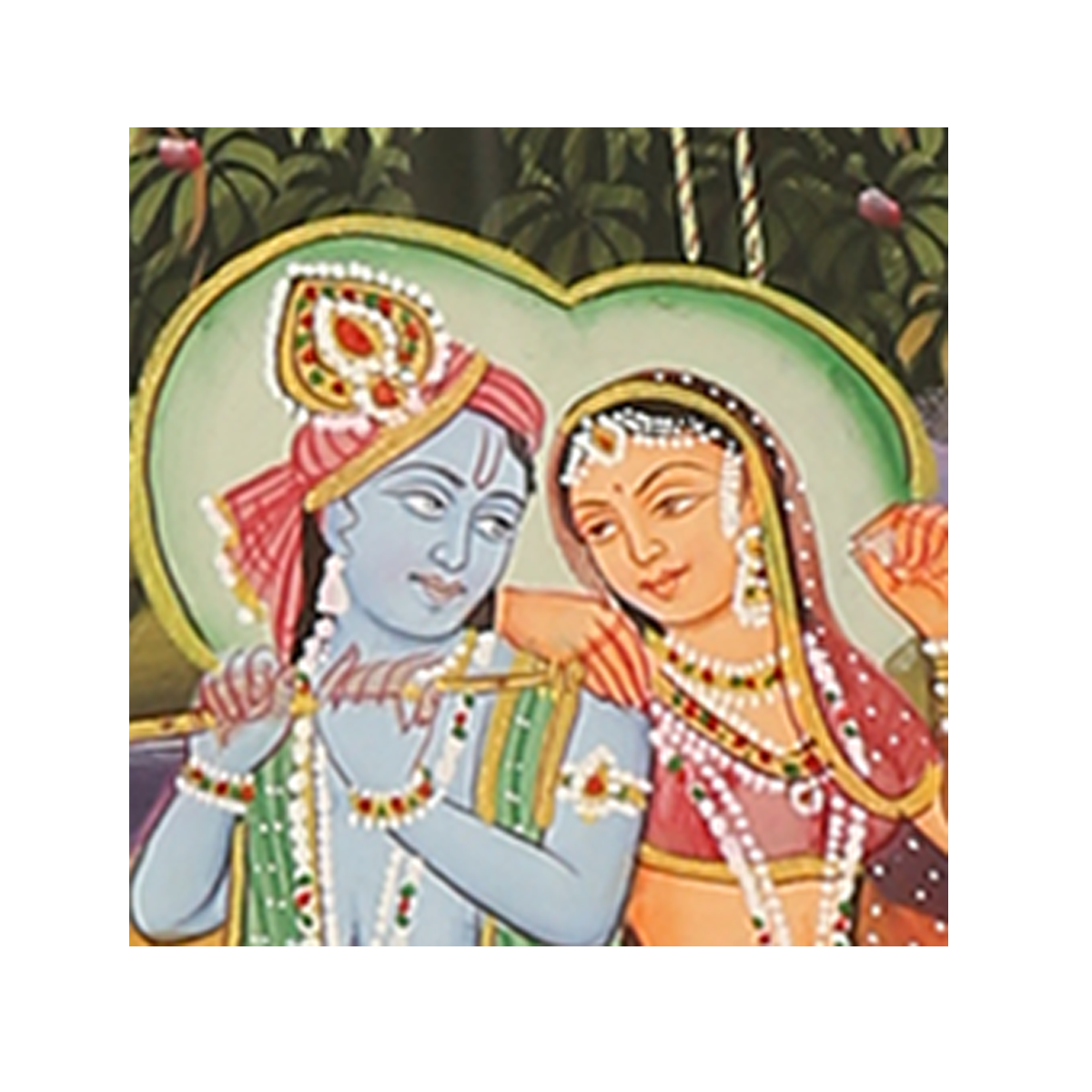 Kangra Miniature: Krishna Leela