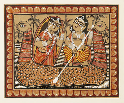 Patachitra: Leisurely Rowing