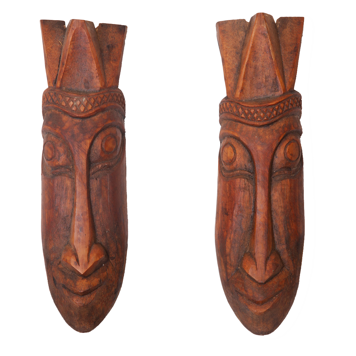 Bamboo Mask: Tribal Pair