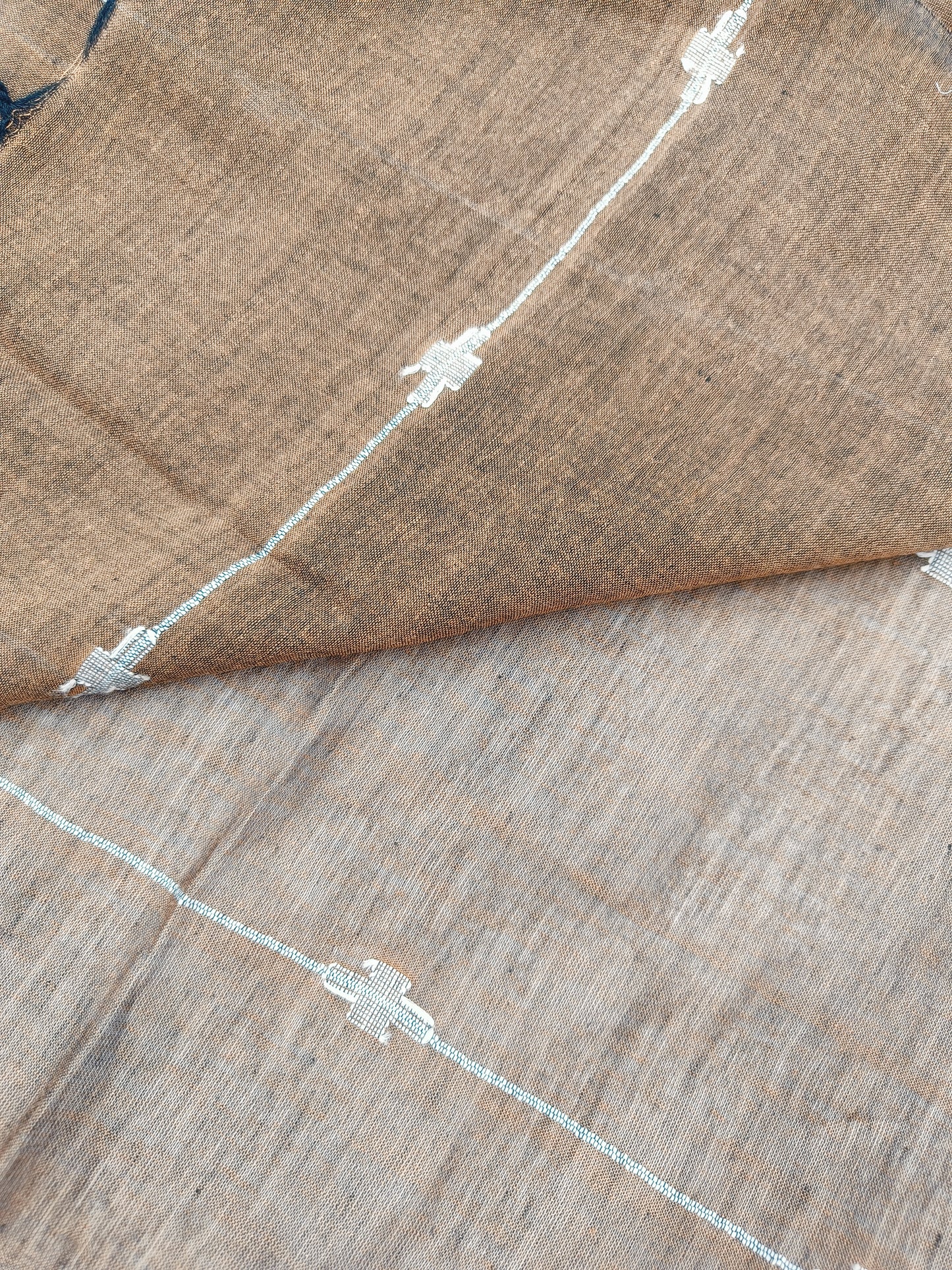 Authentic Jamdani Honey Brown Scarf