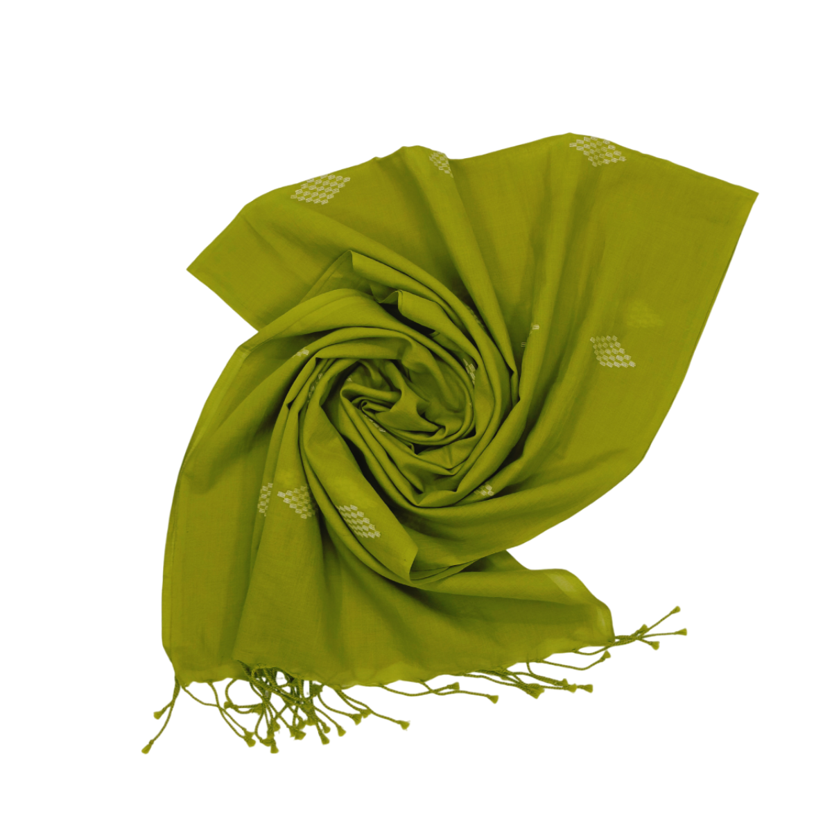 Authentic Jamdani Lime Green Scarf