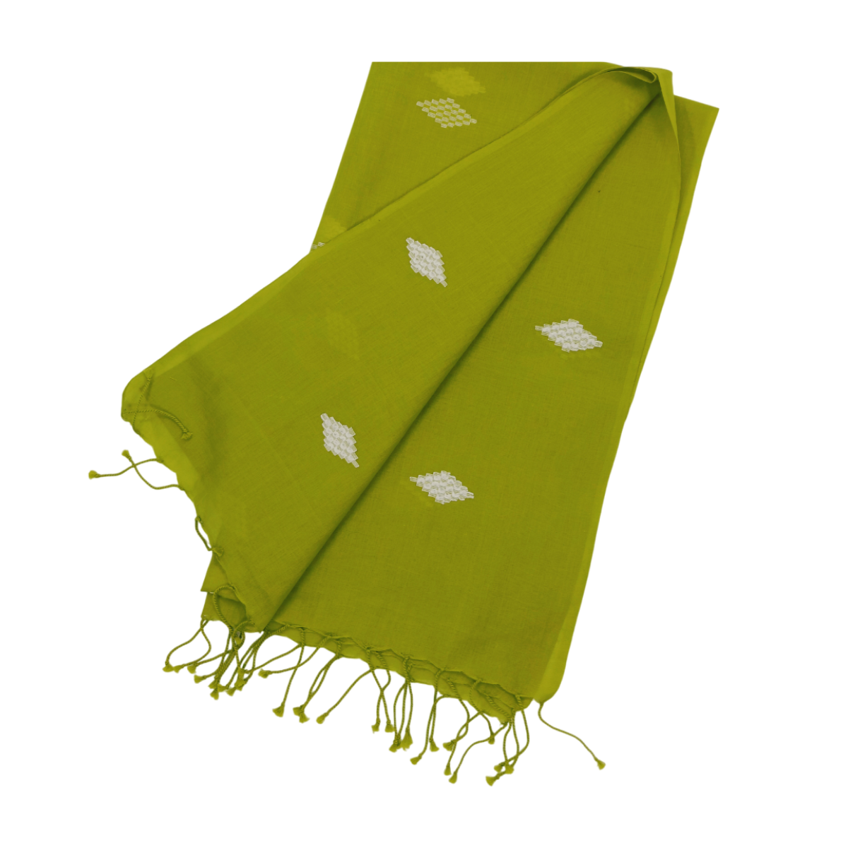 Authentic Jamdani Lime Green Scarf