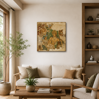 Vajrapani from Ajanta Cave 1 – Unframed Wall Art | Museum Replica | Ancient Indian Buddhist Painting
