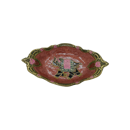 Hand Painted Brass Tray 2