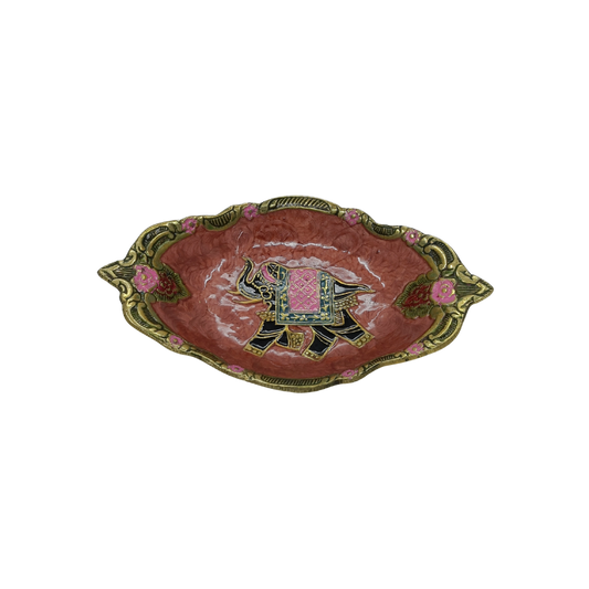 Hand Painted Brass Tray 2