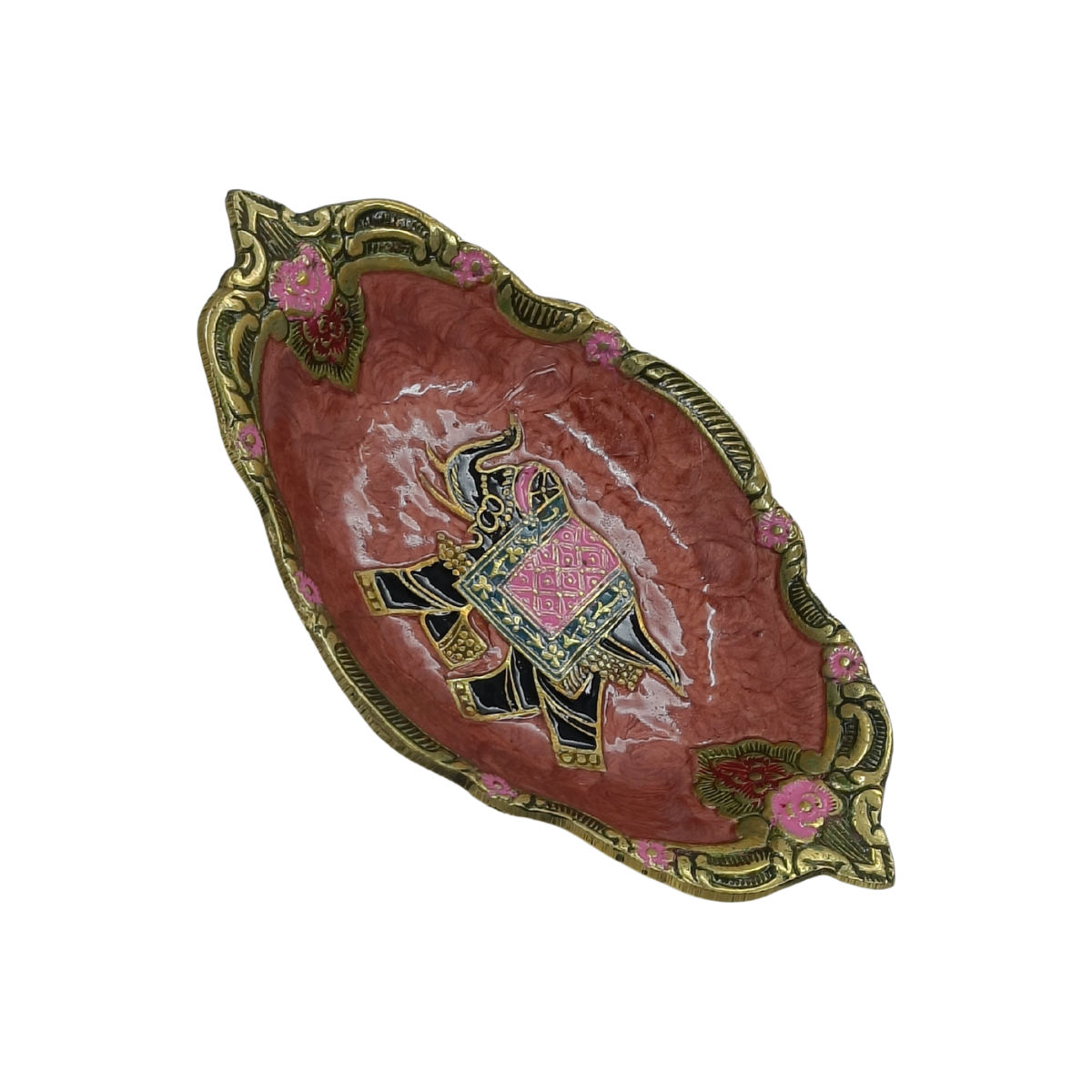 Hand Painted Brass Tray 2