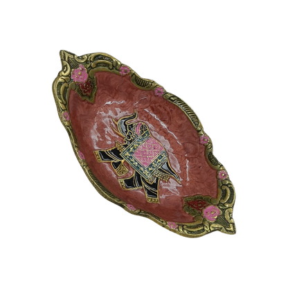 Hand Painted Brass Tray 2
