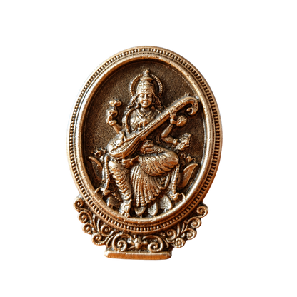 Brass Goddess Saraswati Tabletop Idol – Spiritual Décor & Symbol of Knowledge