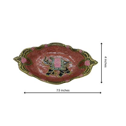 Hand Painted Brass Tray 2