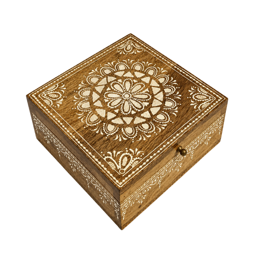 Handcrafted Mango Wood Keepsake Box