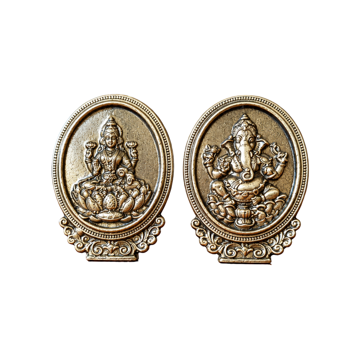 Brass Lakshmi & Ganesha Pair – Auspicious Pooja & Gifting Set