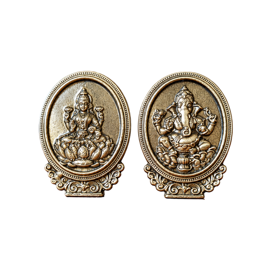 Brass Lakshmi & Ganesha Pair – Auspicious Pooja & Gifting Set