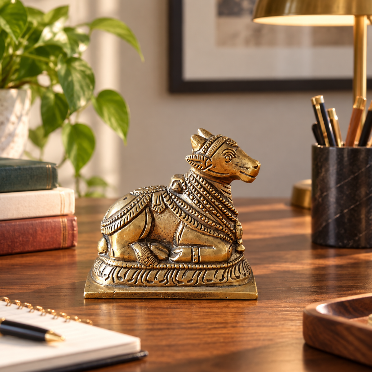 Handcrafted Bronze Nandi – Karnataka Bronze Style