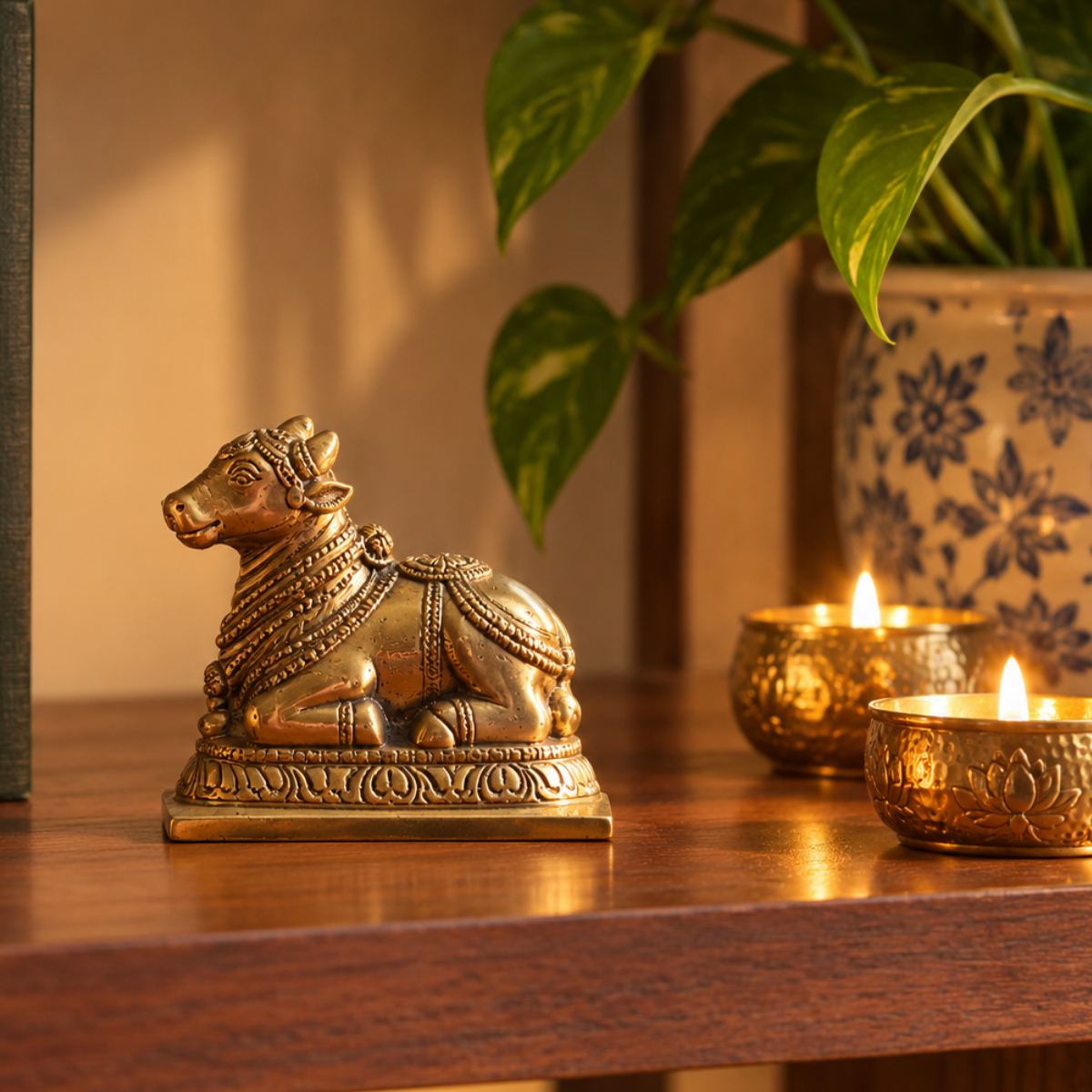Handcrafted Bronze Nandi – Karnataka Bronze Style