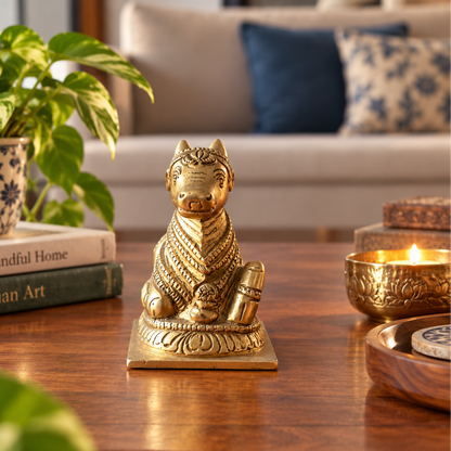 Handcrafted Bronze Nandi – Karnataka Bronze Style