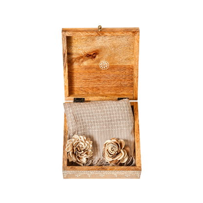Handcrafted Mango Wood Keepsake Box