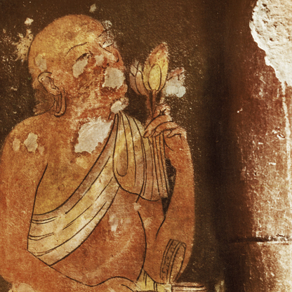 A Devout Monk from Ajanta Caves – Unframed Wall Art | Museum Replica | Ancient Indian Buddhist Painting