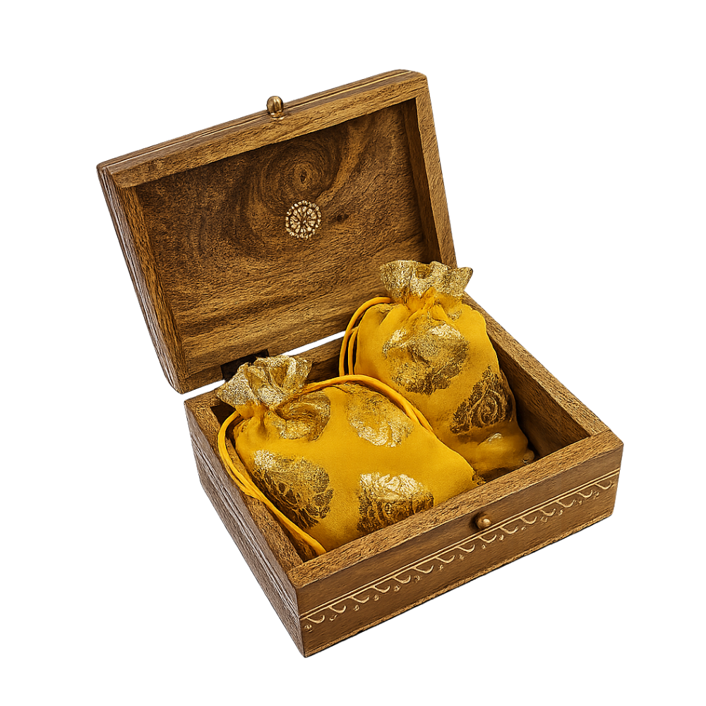 Handcrafted Mango Wood Favour Box