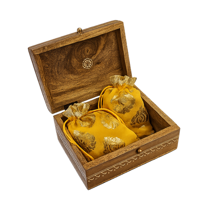 Handcrafted Mango Wood Favour Box