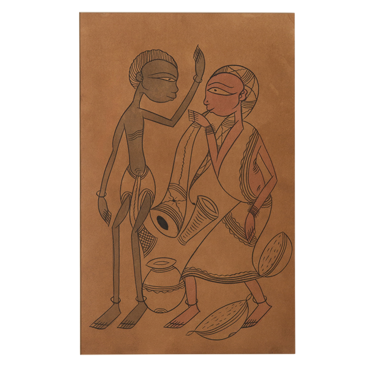 Santhal Art: Village Life 10