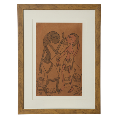 Santhal Art: Village Life 11