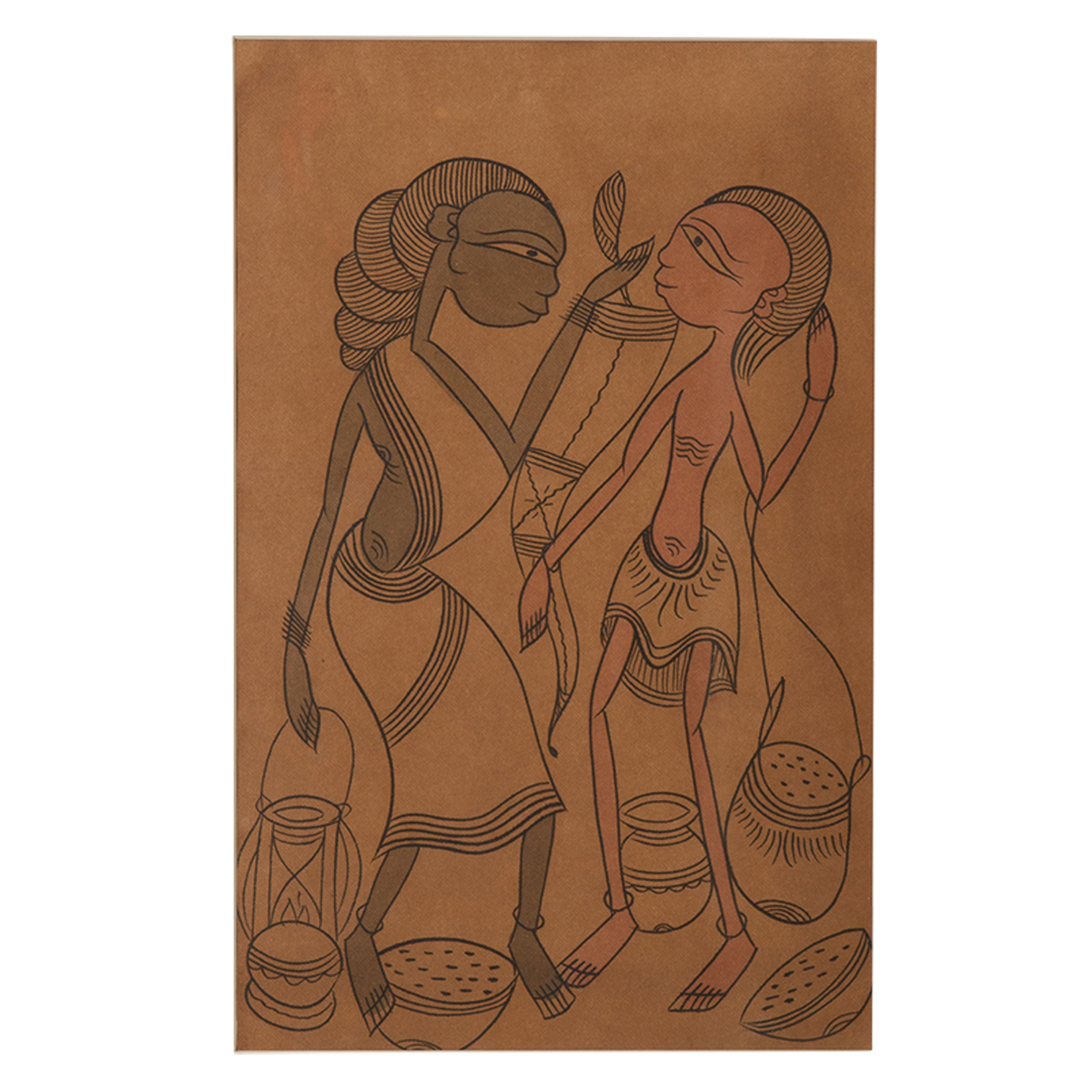 Santhal Art: Village Life 11