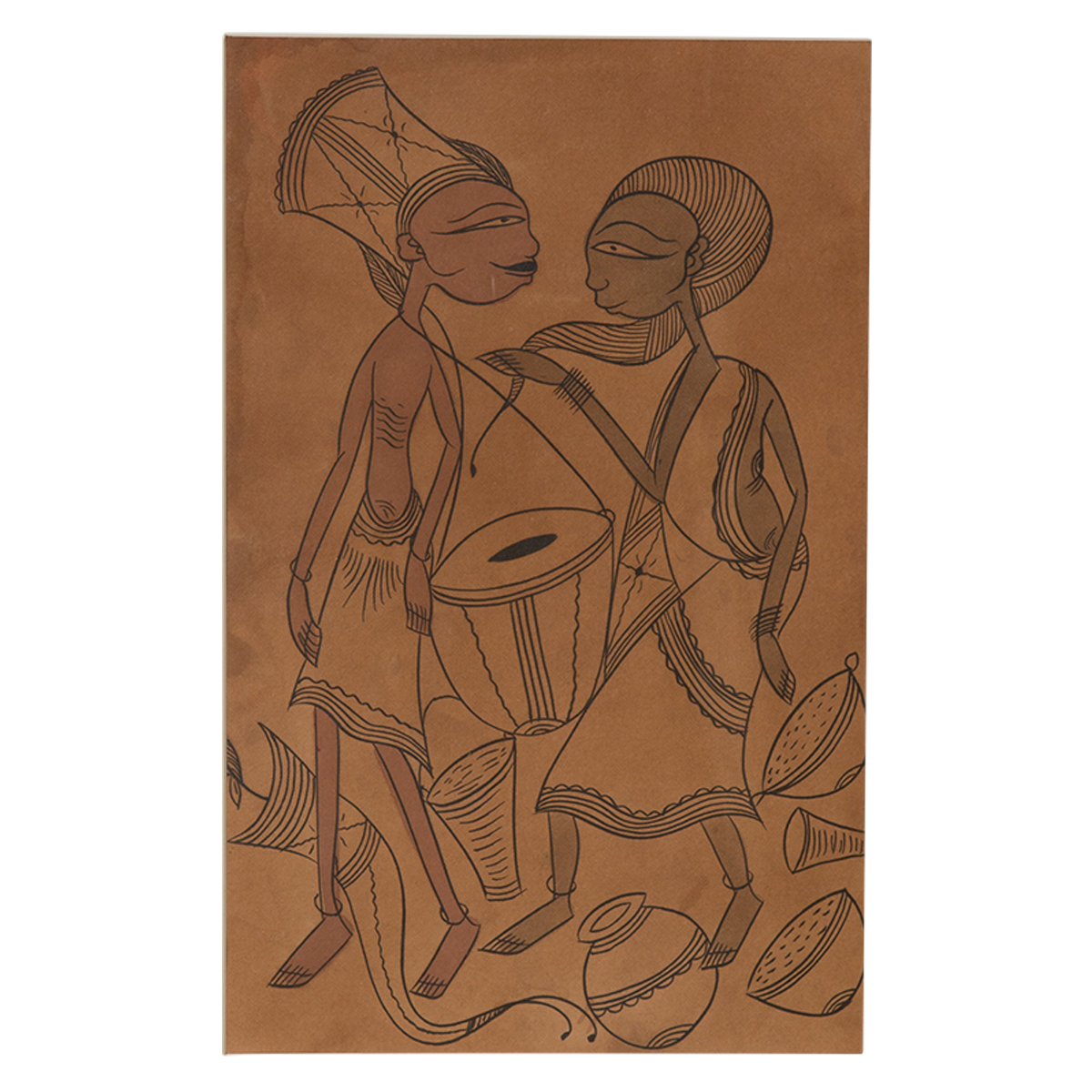 Santhal Art: Village Life 12