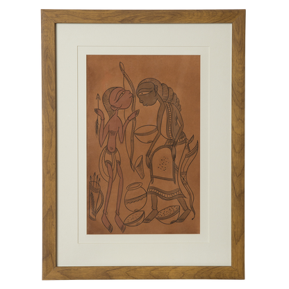 Santhal Art: Village Life 3