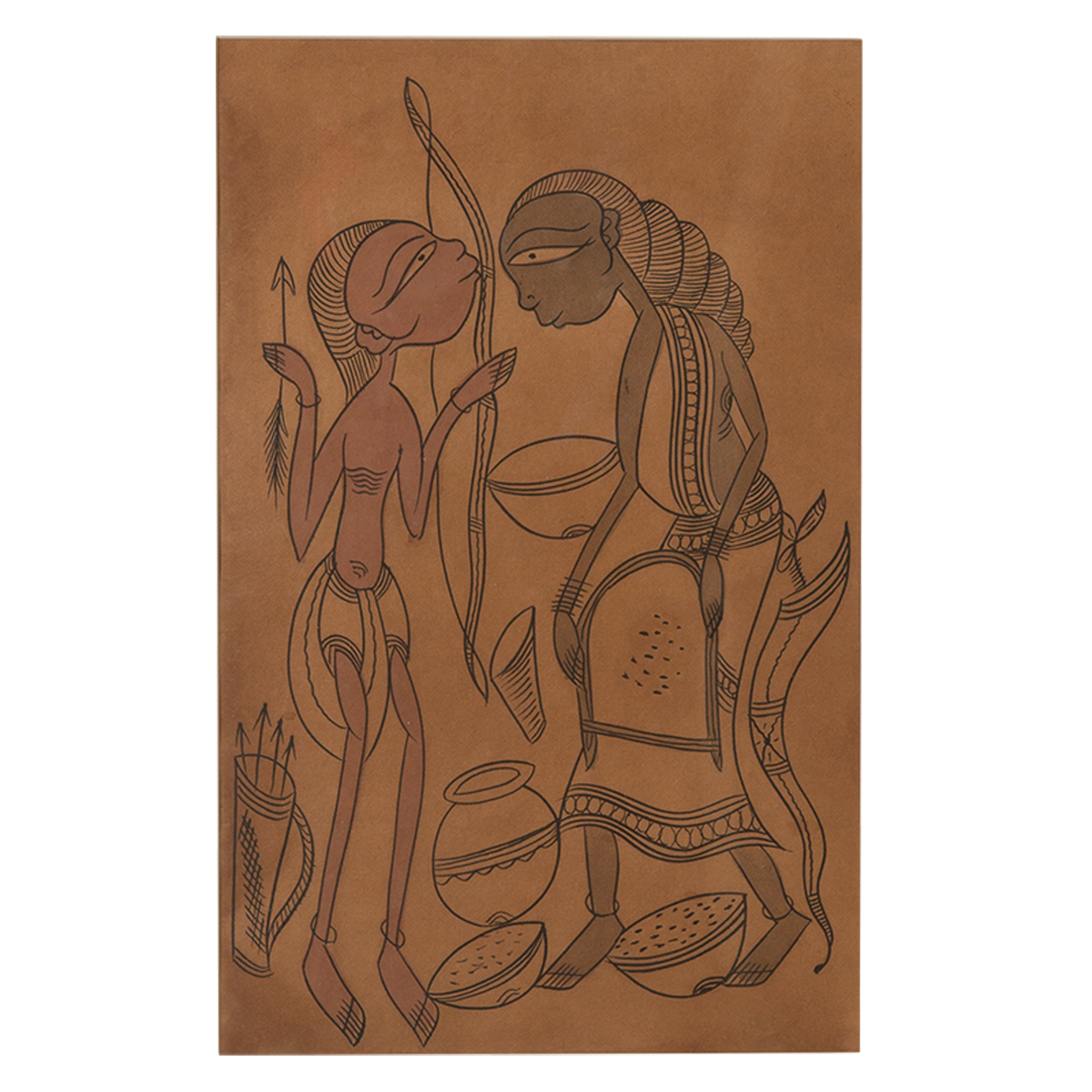 Santhal Art: Village Life 3