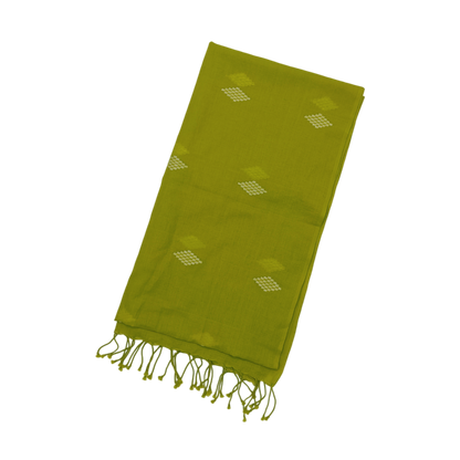 Authentic Jamdani Lime Green Scarf
