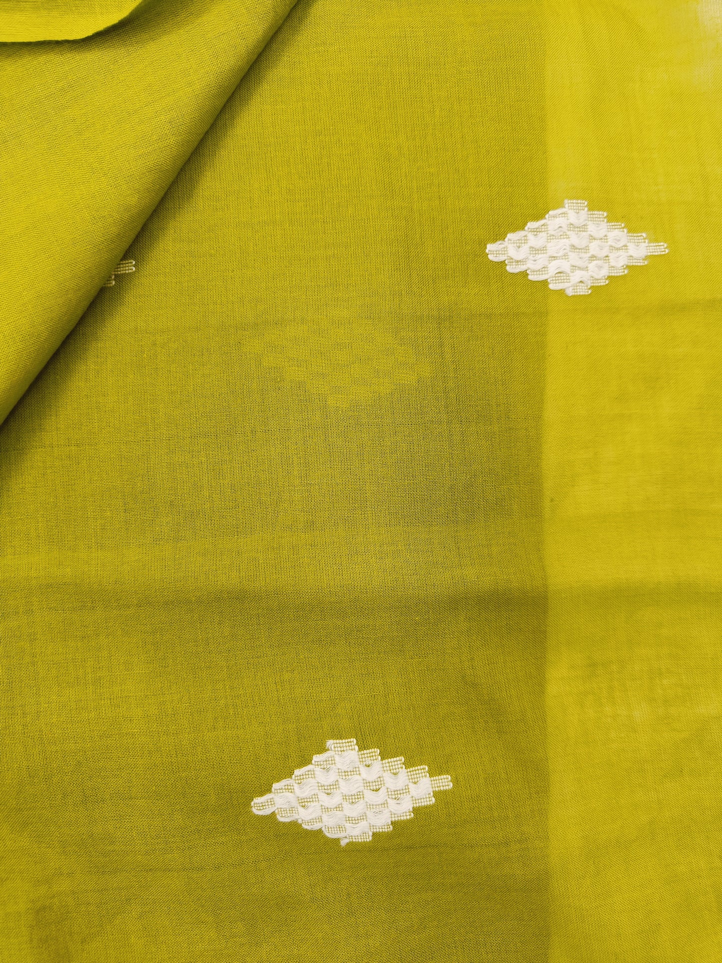 Authentic Jamdani Lime Green Scarf